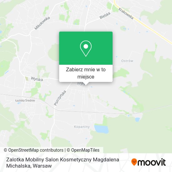 Mapa Zalotka Mobilny Salon Kosmetyczny Magdalena Michalska