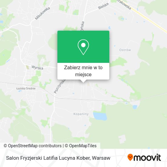 Mapa Salon Fryzjerski Latifia Lucyna Kober