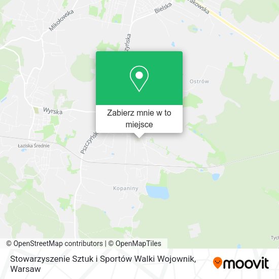 Mapa Stowarzyszenie Sztuk i Sportów Walki Wojownik