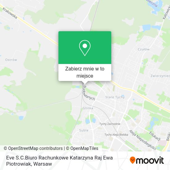 Mapa Eve S.C.Biuro Rachunkowe Katarzyna Raj Ewa Piotrowiak