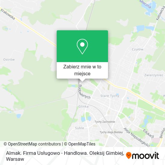 Mapa Almak. Firma Usługowo - Handlowa. Oleksij Gimbiej