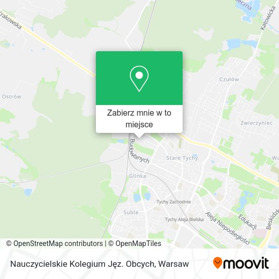 Mapa Nauczycielskie Kolegium Jęz. Obcych