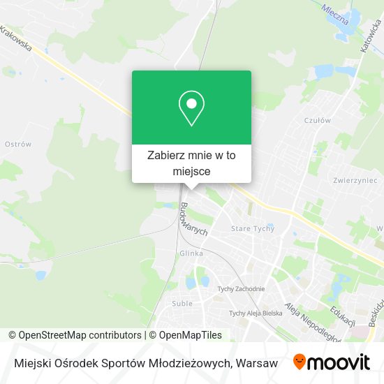 Mapa Miejski Ośrodek Sportów Młodzieżowych