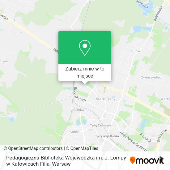 Mapa Pedagogiczna Biblioteka Wojewódzka im. J. Lompy w Katowicach Filia