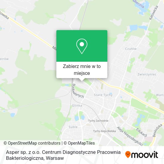 Mapa Asper sp. z o.o. Centrum Diagnostyczne Pracownia Bakteriologiczna