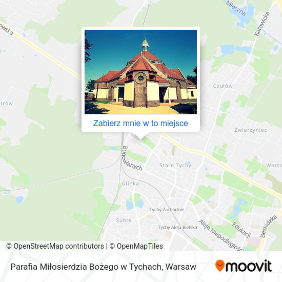 Mapa Parafia Miłosierdzia Bożego w Tychach