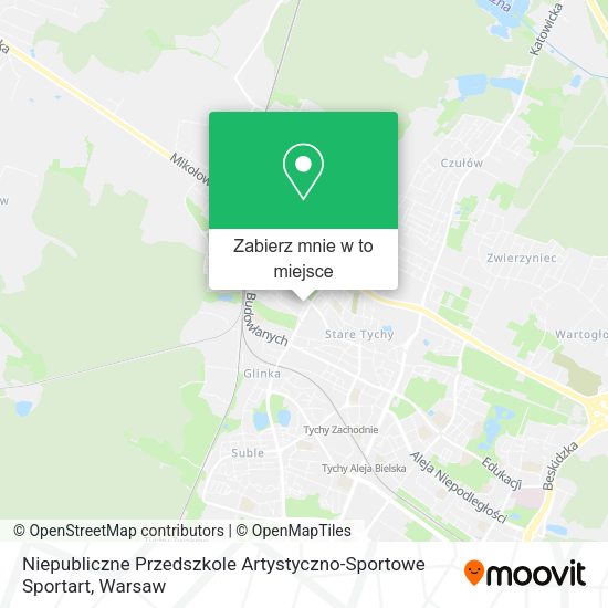 Mapa Niepubliczne Przedszkole Artystyczno-Sportowe Sportart