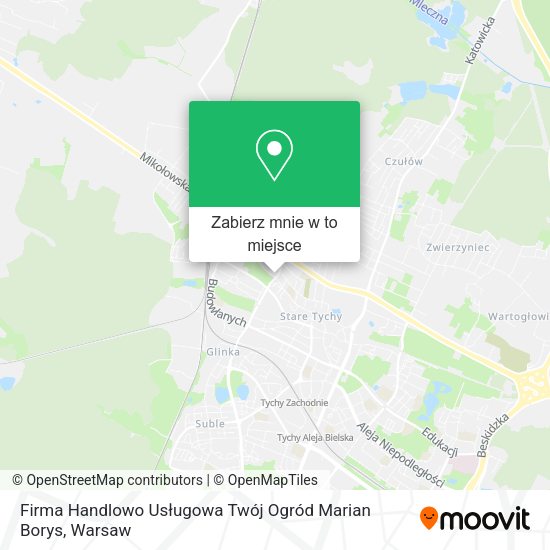 Mapa Firma Handlowo Usługowa Twój Ogród Marian Borys