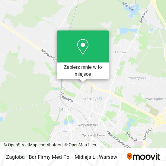 Mapa Zagłoba - Bar Firmy Med-Pol - Midleja L.