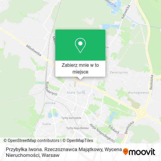 Mapa Przybyłka Iwona. Rzeczoznawca Majątkowy, Wycena Nieruchomości