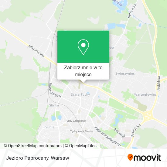 Mapa Jezioro Paprocany