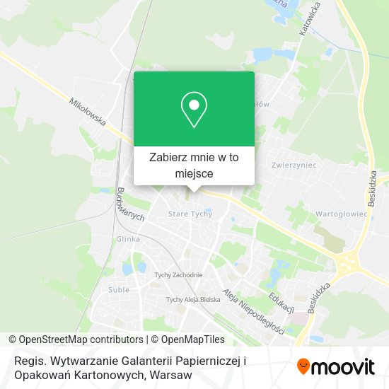 Mapa Regis. Wytwarzanie Galanterii Papierniczej i Opakowań Kartonowych