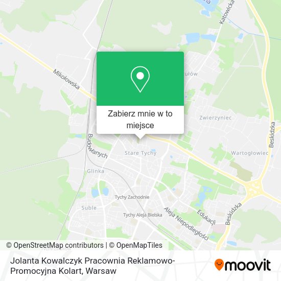 Mapa Jolanta Kowalczyk Pracownia Reklamowo-Promocyjna Kolart