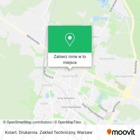 Mapa Kolart. Drukarnia. Zakład Techniczny