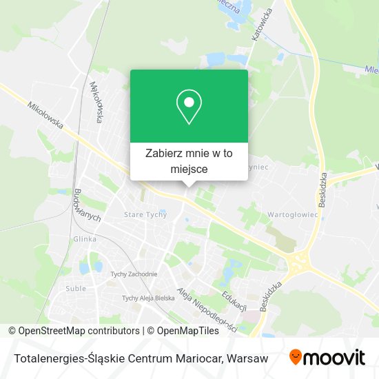 Mapa Totalenergies-Śląskie Centrum Mariocar