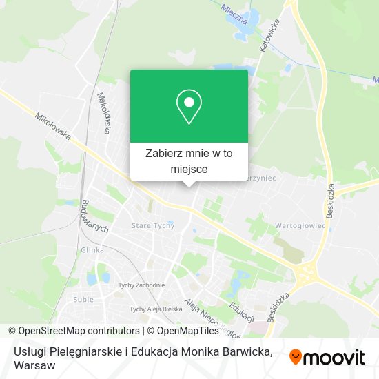 Mapa Usługi Pielęgniarskie i Edukacja Monika Barwicka