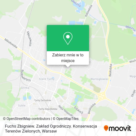 Mapa Fuchs Zbigniew. Zakład Ogrodniczy. Konserwacja Terenów Zielonych