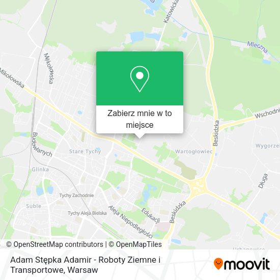 Mapa Adam Stępka Adamir - Roboty Ziemne i Transportowe