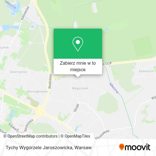 Mapa Tychy Wygorzele Jaroszowicka