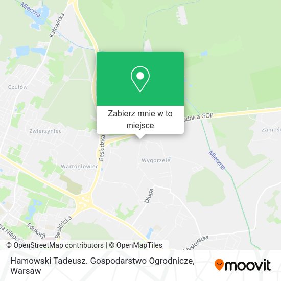 Mapa Hamowski Tadeusz. Gospodarstwo Ogrodnicze