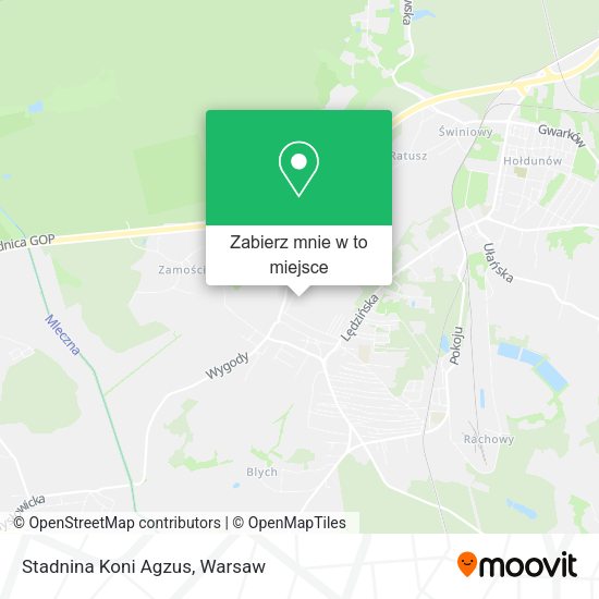 Mapa Stadnina Koni Agzus