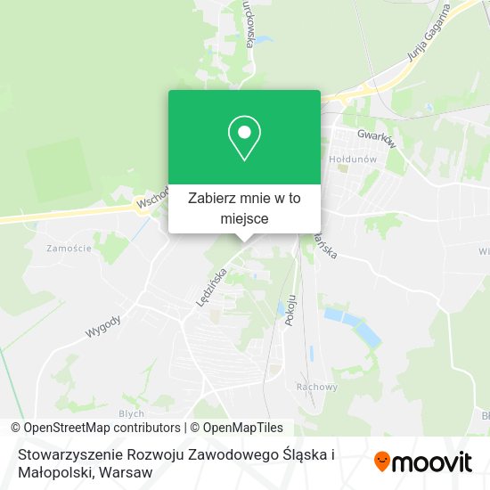 Mapa Stowarzyszenie Rozwoju Zawodowego Śląska i Małopolski