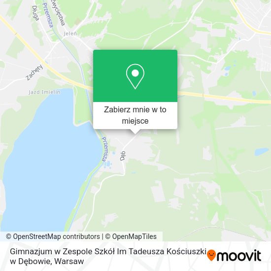 Mapa Gimnazjum w Zespole Szkół Im Tadeusza Kościuszki w Dębowie