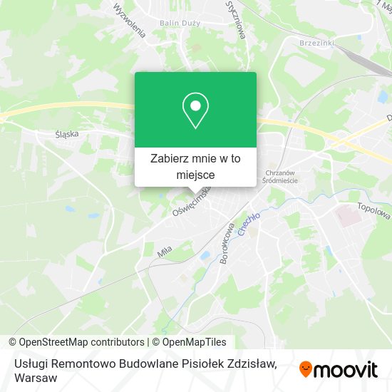 Mapa Usługi Remontowo Budowlane Pisiołek Zdzisław