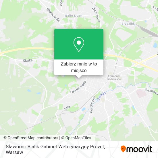 Mapa Sławomir Bialik Gabinet Weterynaryjny Provet