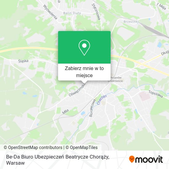 Mapa Be-Da Biuro Ubezpieczeń Beatrycze Chorąży