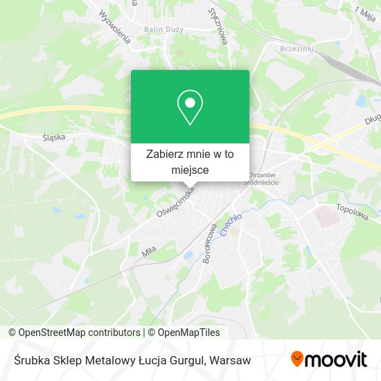 Mapa Śrubka Sklep Metalowy Łucja Gurgul