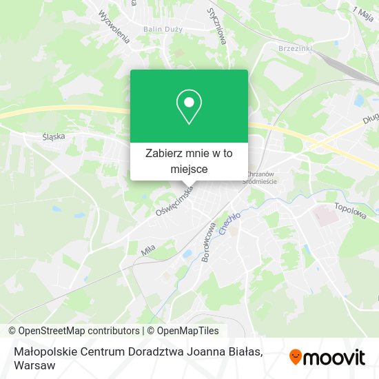 Mapa Małopolskie Centrum Doradztwa Joanna Białas