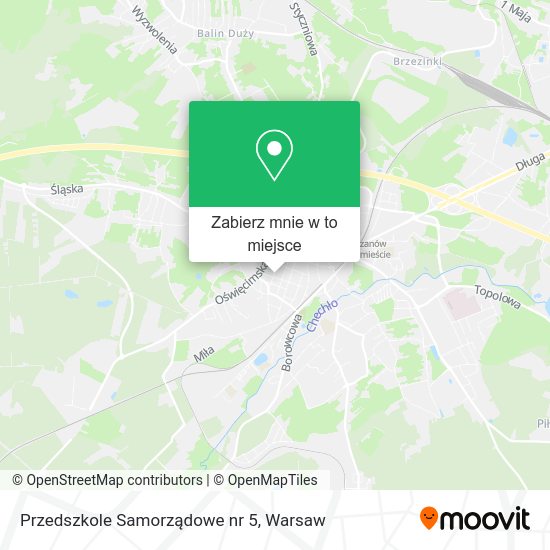 Mapa Przedszkole Samorządowe nr 5