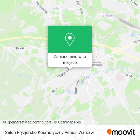 Mapa Salon Fryzjersko Kosmetyczny Venus