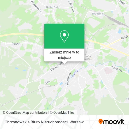 Mapa Chrzanowskie Biuro Nieruchomosci