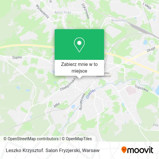 Mapa Leszko Krzysztof. Salon Fryzjerski