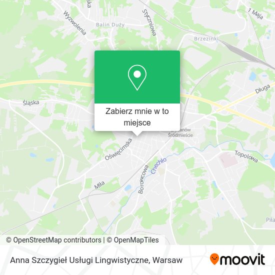 Mapa Anna Szczygieł Usługi Lingwistyczne