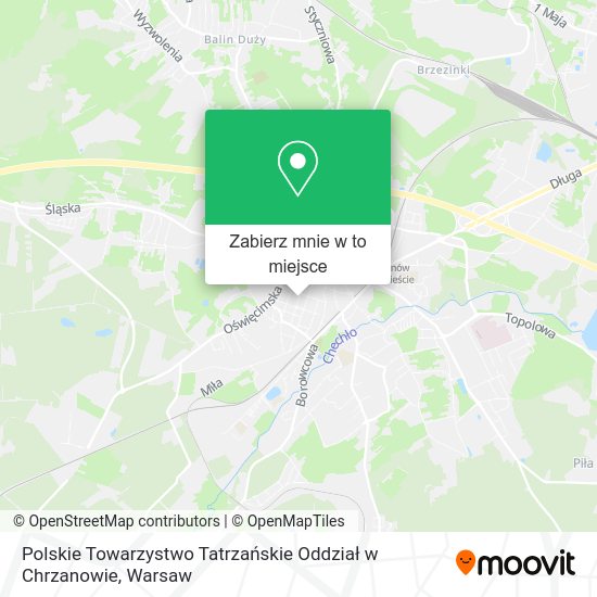 Mapa Polskie Towarzystwo Tatrzańskie Oddział w Chrzanowie