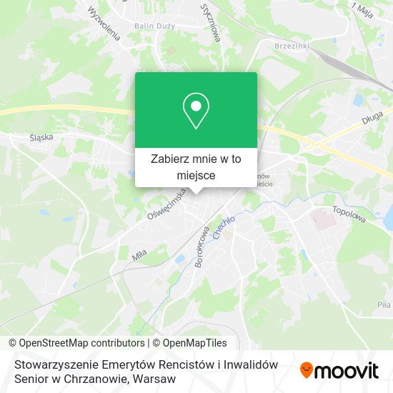 Mapa Stowarzyszenie Emerytów Rencistów i Inwalidów Senior w Chrzanowie