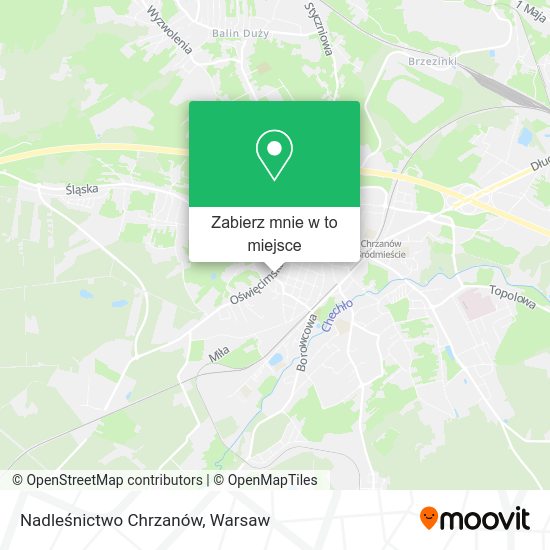 Mapa Nadleśnictwo Chrzanów