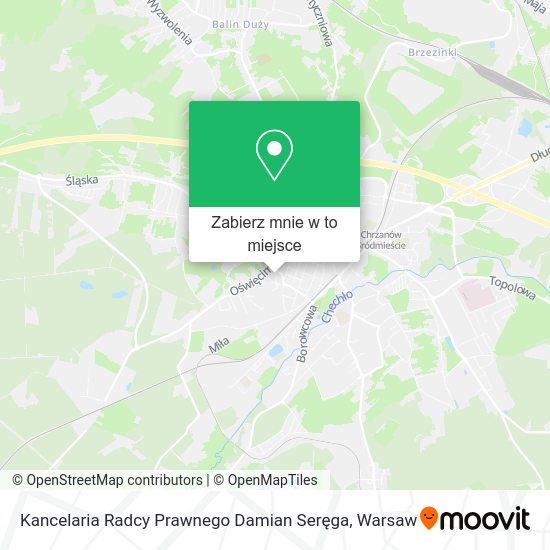 Mapa Kancelaria Radcy Prawnego Damian Seręga