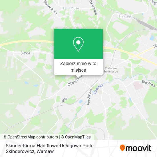 Mapa Skinder Firma Handlowo-Usługowa Piotr Skinderowicz