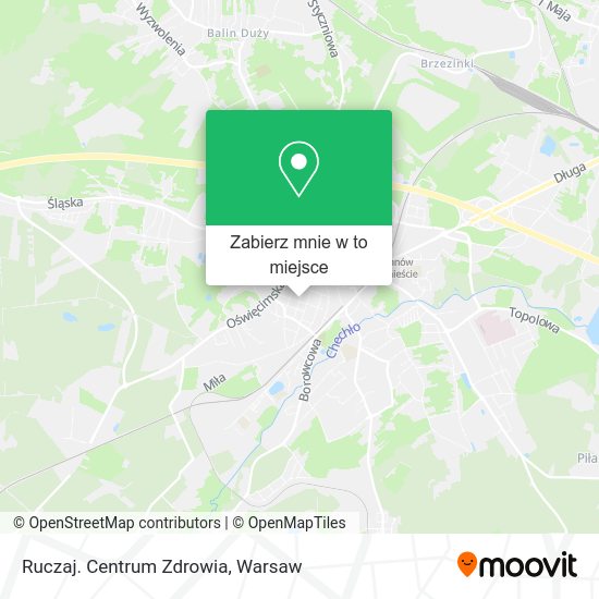 Mapa Ruczaj. Centrum Zdrowia