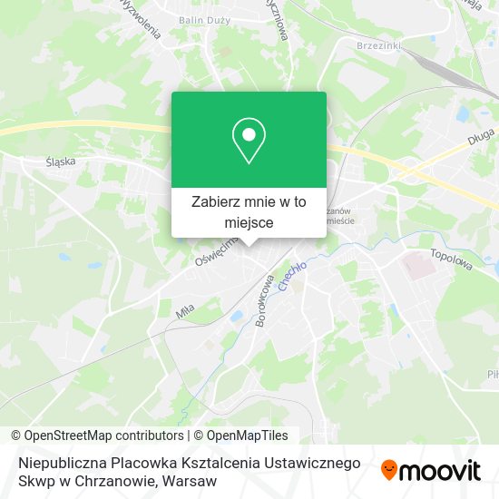 Mapa Niepubliczna Placowka Ksztalcenia Ustawicznego Skwp w Chrzanowie