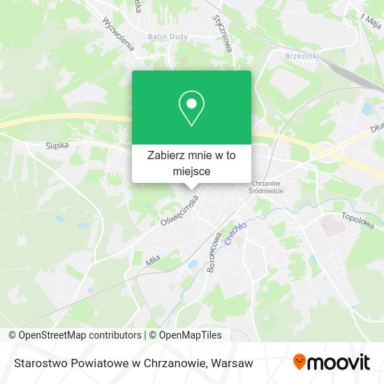 Mapa Starostwo Powiatowe w Chrzanowie