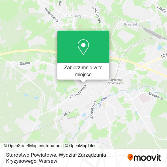 Mapa Starostwo Powiatowe. Wydział Zarządzania Kryzysowego