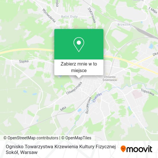 Mapa Ognisko Towarzystwa Krzewienia Kultury Fizycznej Sokół