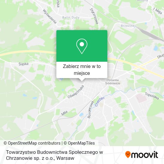 Mapa Towarzystwo Budownictwa Społecznego w Chrzanowie sp. z o.o.