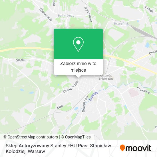 Mapa Sklep Autoryzowany Stanley FHU Piast Stanisław Kołodziej