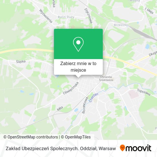 Mapa Zakład Ubezpieczeń Społecznych. Oddział